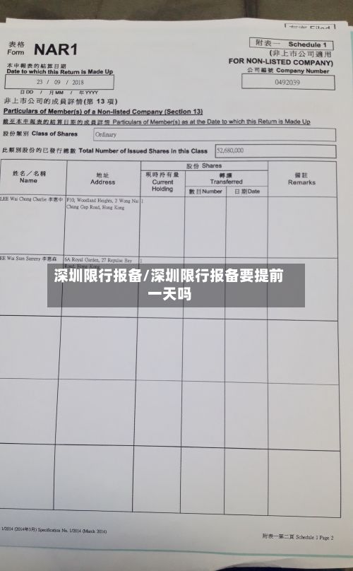 深圳限行报备/深圳限行报备要提前一天吗