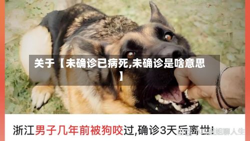 关于【未确诊已病死,未确诊是啥意思】-第2张图片