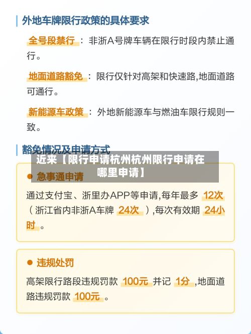 近来【限行申请杭州杭州限行申请在哪里申请】