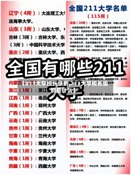 【211大学校长级别,211大学校长级别是什么】-第2张图片
