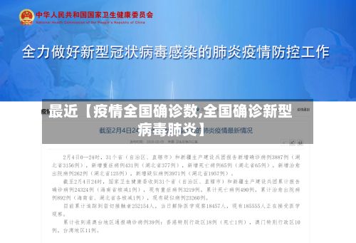 最近【疫情全国确诊数,全国确诊新型病毒肺炎】