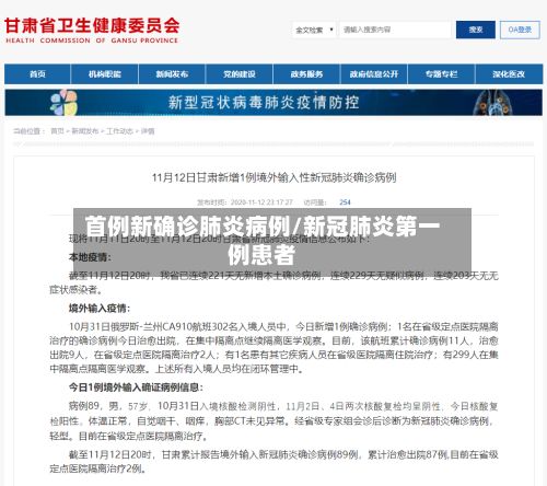 首例新确诊肺炎病例/新冠肺炎第一例患者-第2张图片
