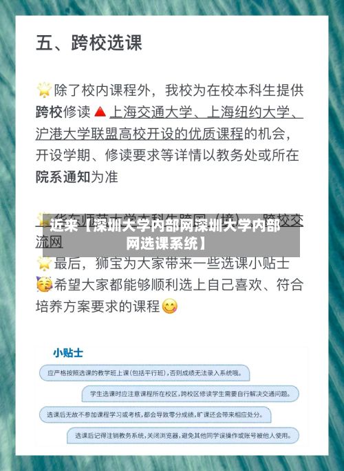 近来【深圳大学内部网深圳大学内部网选课系统】