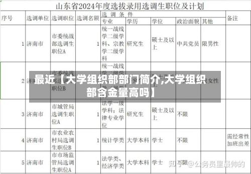 最近【大学组织部部门简介,大学组织部含金量高吗】-第3张图片