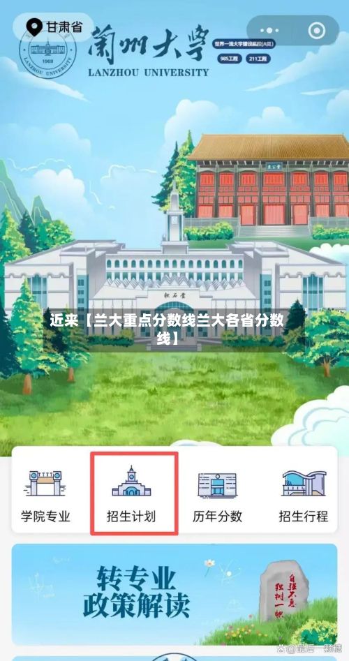 近来【兰大重点分数线兰大各省分数线】