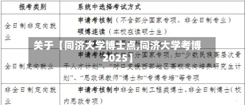 关于【同济大学博士点,同济大学考博2025】-第3张图片