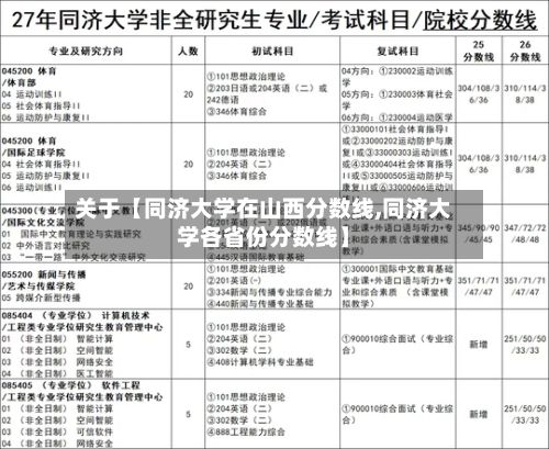 关于【同济大学在山西分数线,同济大学各省份分数线】