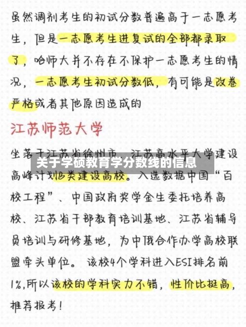 关于学硕教育学分数线的信息
