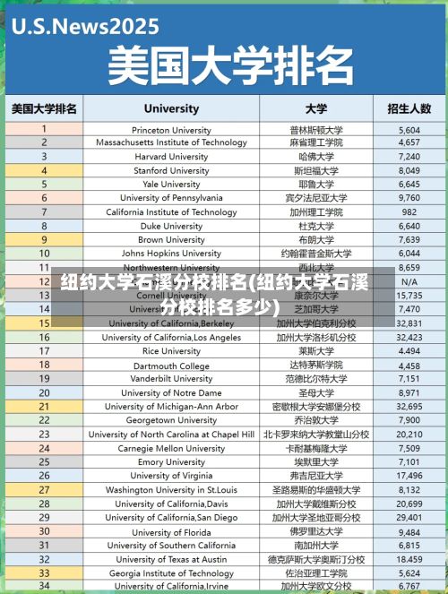 纽约大学石溪分校排名(纽约大学石溪分校排名多少)