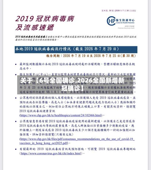 关于【6号全国确诊,2026全国新增新冠确诊】