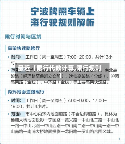 最近【限行代数计算,限行规则】-第3张图片