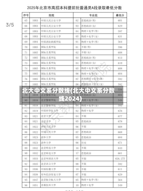 北大中文系分数线(北大中文系分数线2024)