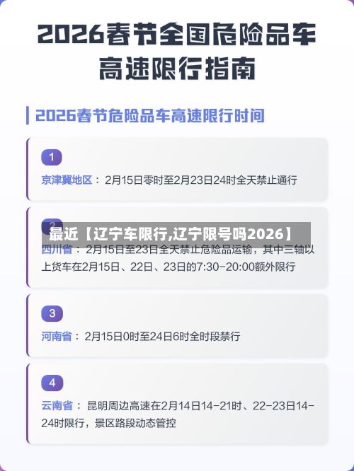 最近【辽宁车限行,辽宁限号吗2026】